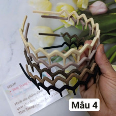 Bờm tóc Cài tóc nhiều hoạ tiết màu nhám nhựa cứng dày 0,8cm-1cm CAI03