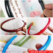Bờm tóc Cài tóc trơn màu nhựa mềm bản 1,1CM CAI07