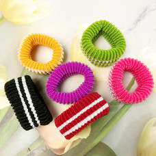 Dây cột tóc cỡ lớn thun len sọc dày 3cm DBT06 Dây cột tóc cỡ lớn thun len sọc dày 3cm DBT06