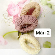 Set 3 dây cột tóc cỡ trung thun len đơn giãn DBT12 Set 3 dây cột tóc cỡ trung thun len đơn giãn DBT12