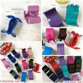 Loại 1 - Kẹp tóc gấp tóc 3 răng 5 răng màu bóng - DBT29