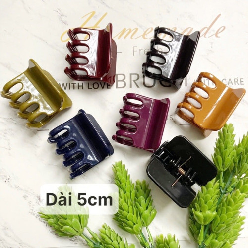 Kẹp tóc gấp tóc 8 răng màu bóng - dài 5cm - GAP66