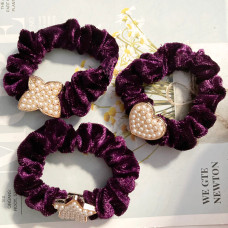 Dây cột tóc nhung kết cườm TN5 Dây cột tóc nhung kết cườm TN5