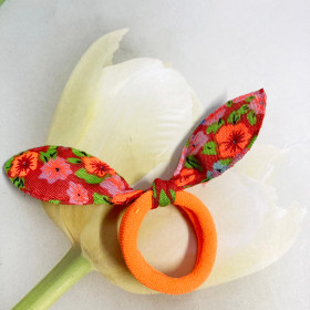 Dây cột tóc buộc tóc thun đính nơ vải loại nhỏ dành cho bé gái day13