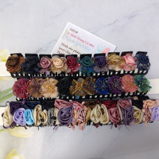 Kẹp tóc gấp tóc 5 răng màu đen đính hoa 2 bên - gap18 Kẹp tóc gấp tóc 5 răng màu đen đính hoa 2 bên - gap18