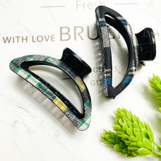 Kẹp tóc gấp tóc 14 răng màu đen đính vải - dài 9cm - gap21 Kẹp tóc gấp tóc 14 răng màu đen đính vải - dài 9cm - gap21