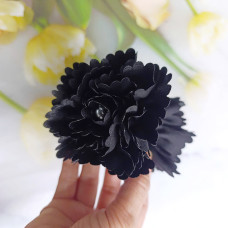 Kẹp tóc gắp tóc 5 răng màu đen đính hoa vải 2 bên gap32 Kẹp tóc gắp tóc 5 răng màu đen đính hoa vải 2 bên gap32