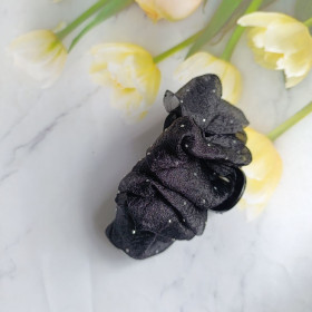 Kẹp tóc gắp tóc vải đính hạt dài 11cm gap35